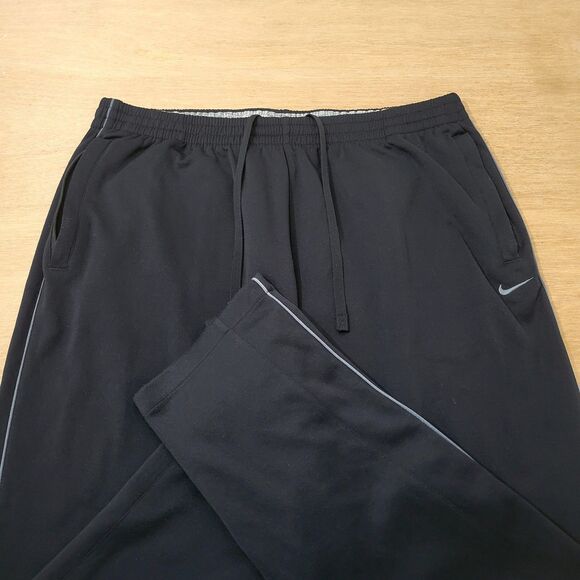 VTG Nike The Athletic Dept Sweatpants Size 2XL Men's YK2 Black Wide-Leg - Picture 3 of 12